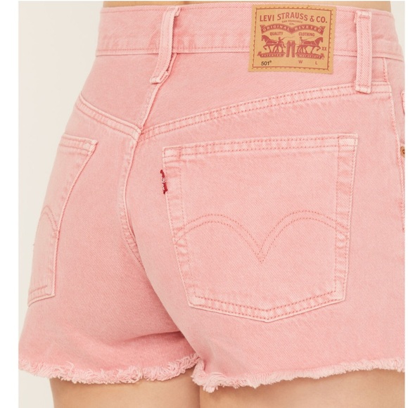 Levi’s 501 Original Denim Shorts Pink. Size 31 / 12 - Picture 4 of 16